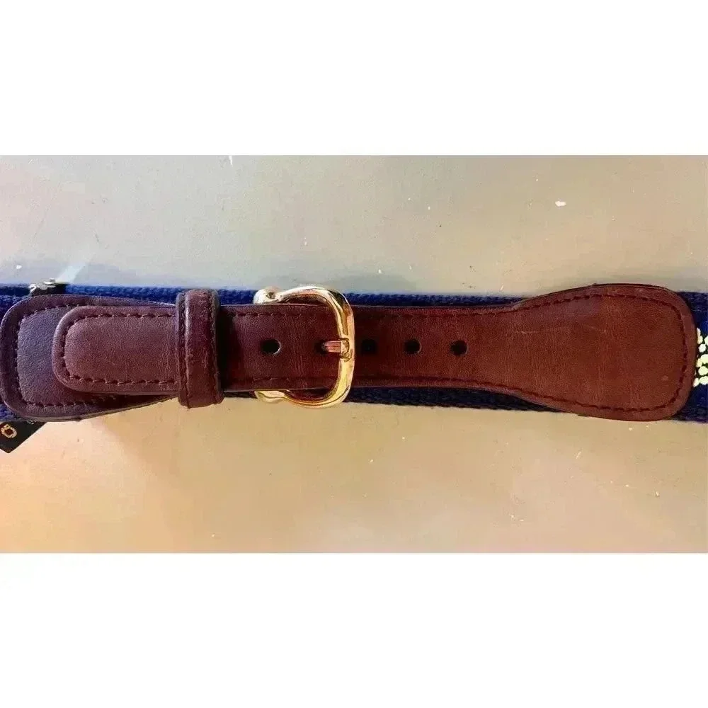 Vintage Alynn Grape Wine Standard Fit Izod Ribbon Leather Belt Women‎